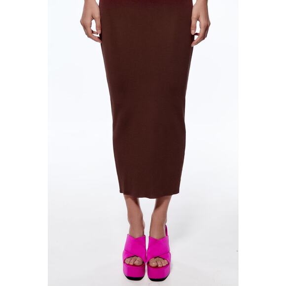 ZARA CHUNKY HIGH HEELED PLATFORM SANDALS - Picture 6 of 10